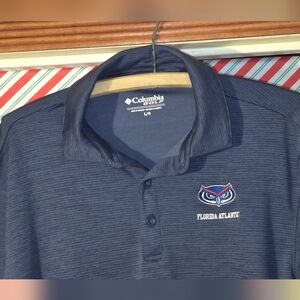 Columbia Navy Florida Atlantic Polo Shirt with Embroidered Logo